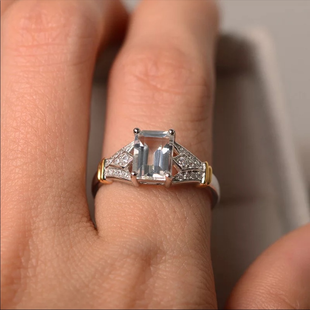 New Beautiful Princess 925 Silver Sapphire Ring 💍 - Picture 2 of 3